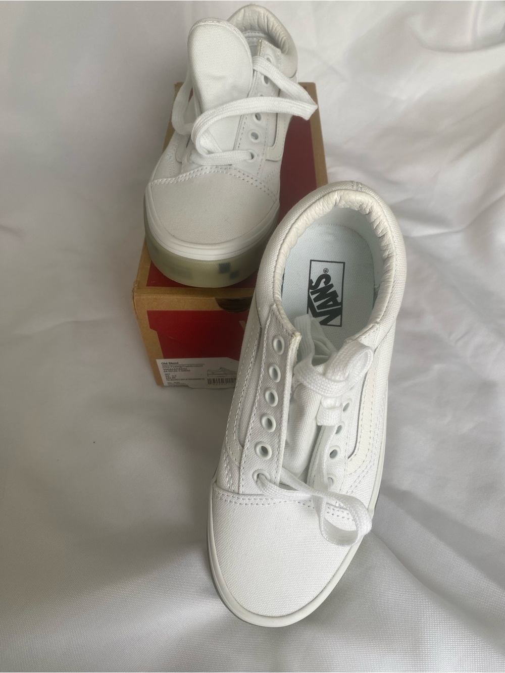 Vans Kids White Classic Low-Top Sneakers